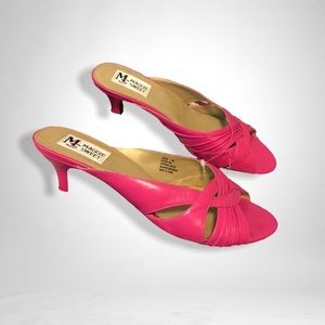 Maggie Sweet Open Toe Backless Heels Size 9